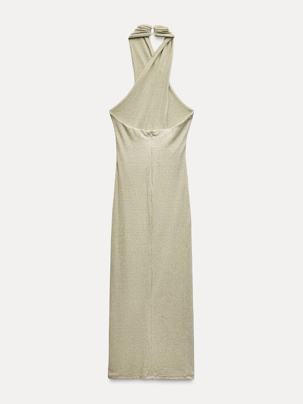 Zara Metallic Silver Halter Maxi Dress - Picture 4 of 4